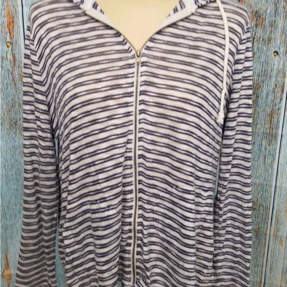 BB Dakota Striped Hoodie - Black and White